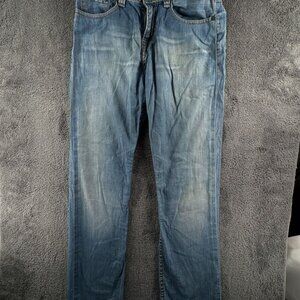 Evisu Bonsai 12L Denim Jeans Women Light Wash Cotton Blend Straight W/ Logos